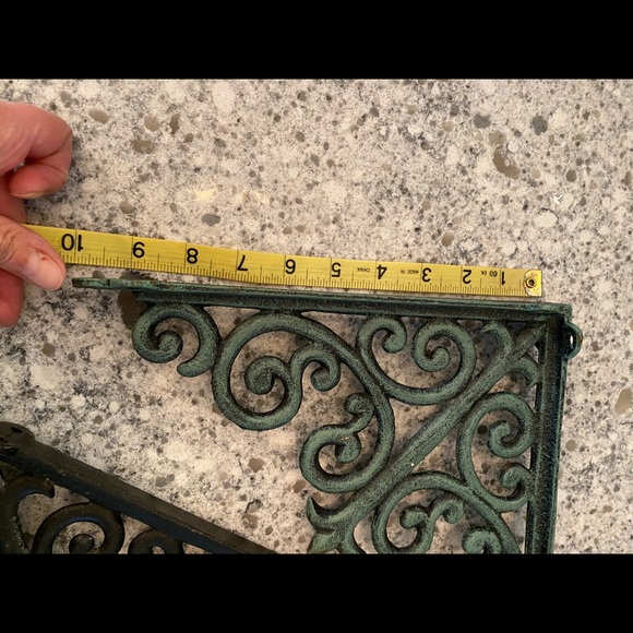 Antique Vintage cast Iron solid shelf brac… - Picture 11 of 12